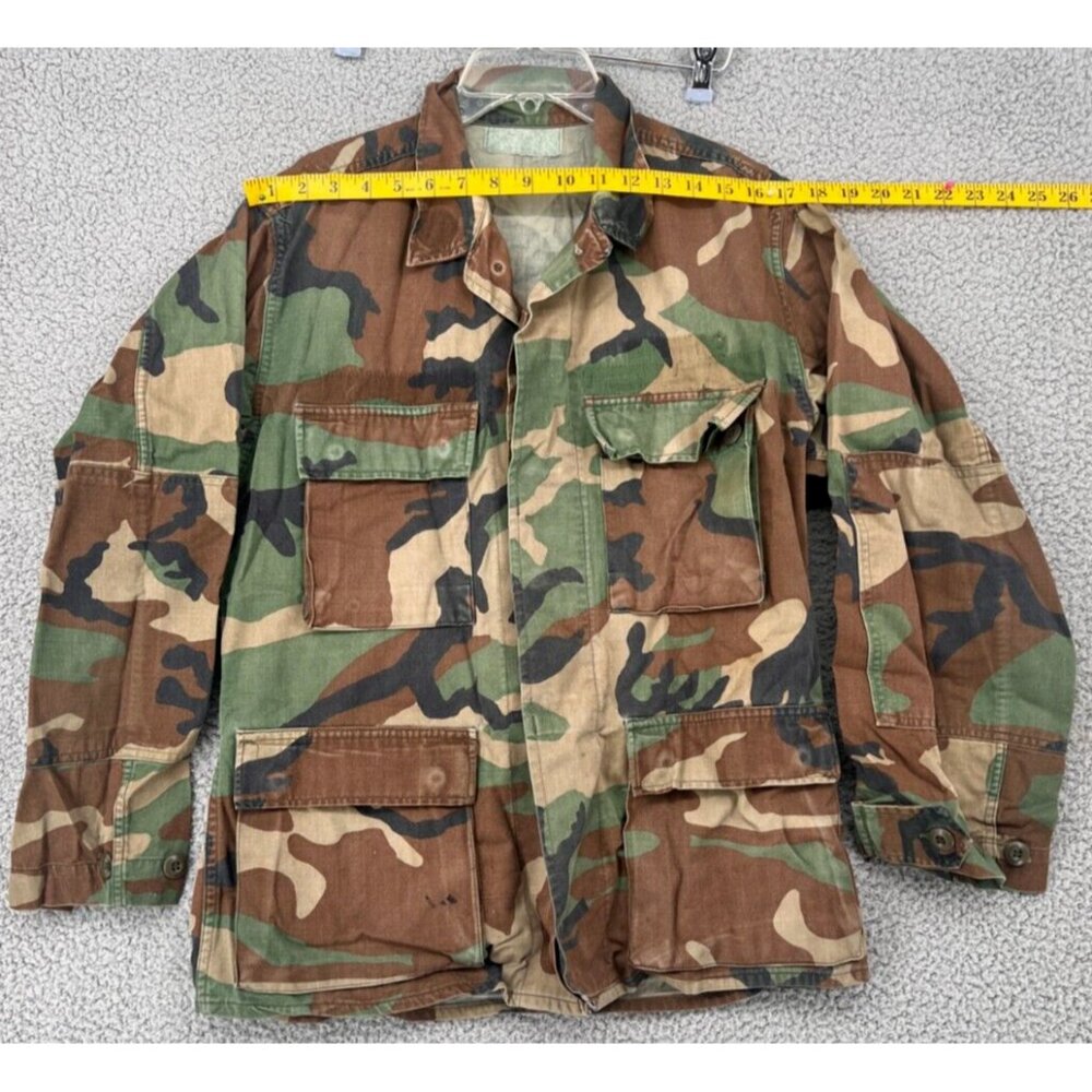 VTG Men's US Army Military Combat Coat Hot Weather Woodland Camo Jacket